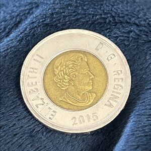 2015 Error inner ring offset Canadian Two-Dollar Coin